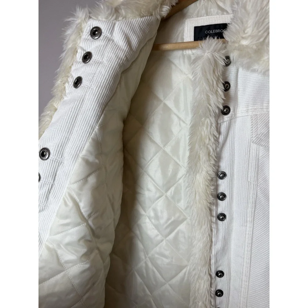 Vintage Y2K Colebrook Faux Fur Corduroy Quilted lining Jacket‎ Size Small